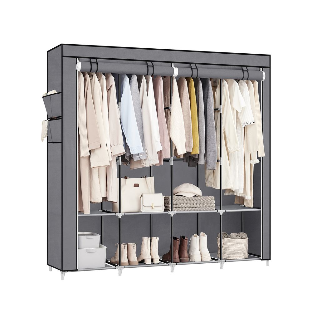 SONGMICS Wardrobe Closet Organizer with Cover 