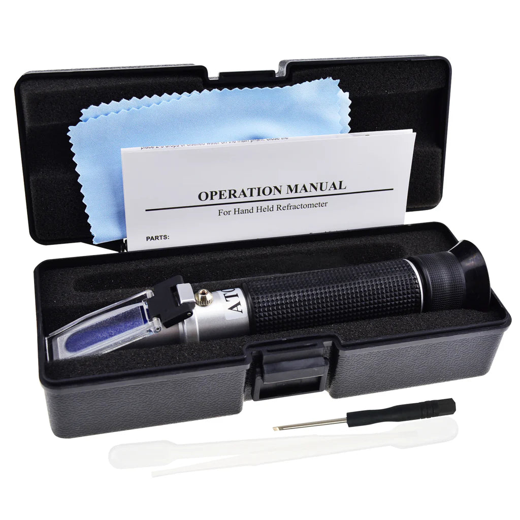 0–10% Brix Refractometer with ATC for Maple Sap, Tea & Cutting Fluids