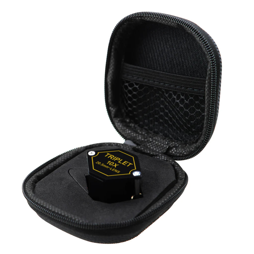 10x Jewelry Loupe Magnifier with 20.5mm Triplet Optical Glass Lens & Protective Case
