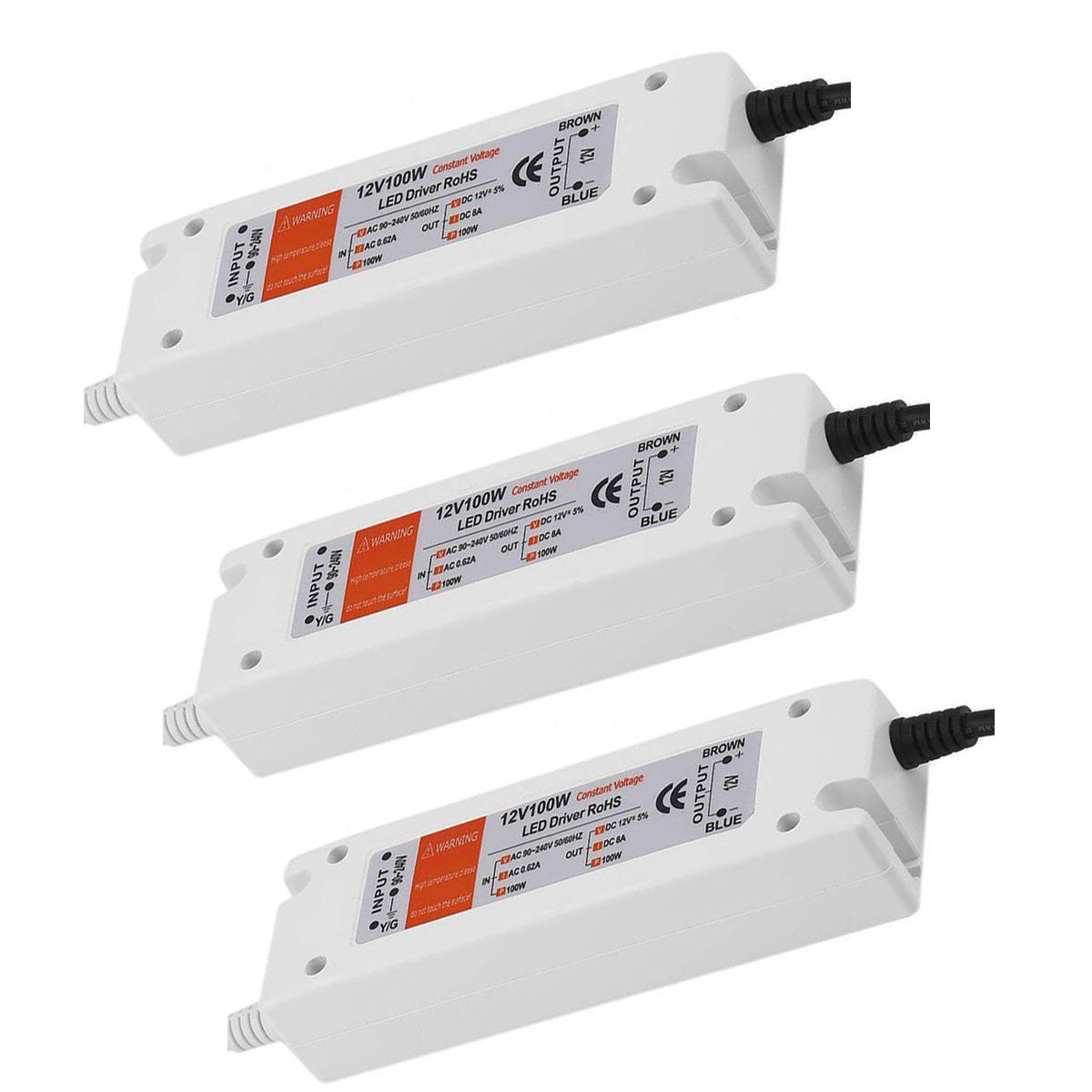 8A 100W Constant Voltage LED Driver AC 90-240V to DC 12V Power Supply~1004