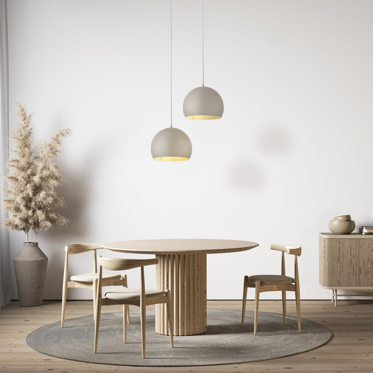 ZOE Mid-Century Modern Dome Pendant Light for Kitchen Island & Dining Table