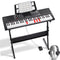 VEVOR 61 Key Digital Keyboard Piano Electric Portable with Adjustable Stand