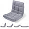 14-Position Adjustable Cushioned Floor Chair-Light Gray
