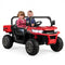 2-Seater Kids Ride On Dump Truck with Dump Bed and Shovel-Red