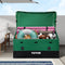 VEVOR Outdoor Storage Box, 230 Gallon Waterproof PE Tarpaulin Deck Box w/ Galvanized Frame, All-Weather Protection & Portable, for Camping, Garden, Poolside, and Yard, Brown & Blue