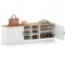 2-Door Shoe Bench Storage Cabinet with Adjustable Shelves-Natural