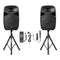 VEVOR 2 X 15 in Speakers Portable PA System 2000W Mixer Bluetooth Mic for DJ
