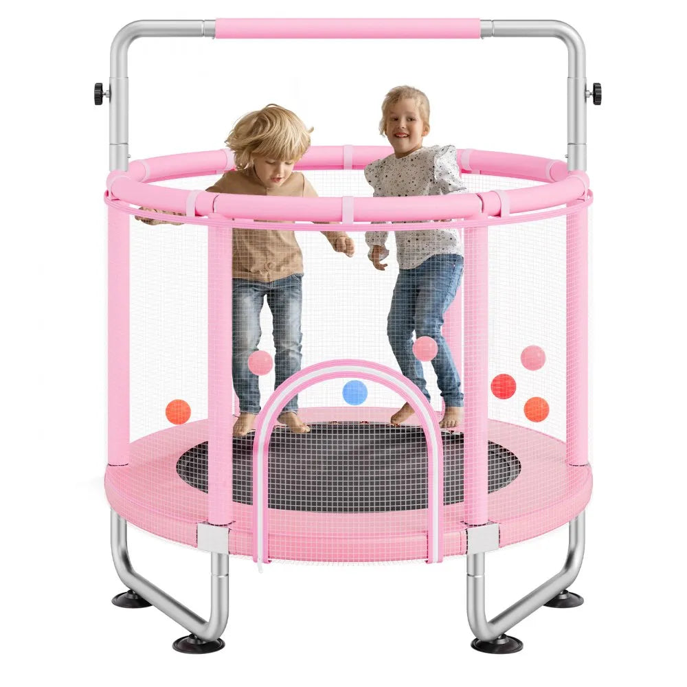 VEVOR 55" Trampoline for Kids Mini Toddler Trampoline with Net Indoor Outdoor