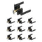 Privacy Door Handle 10 PCS Matte Black Square Door Lever Interior Reversible