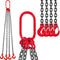 VEVOR 4 Legs Lifting Hook Chain Sling 2Mx8MM, 4T Lifting Chain Sling Legs Steel Factories Steel Powder Coating Lifting Chain High Temperature Resistance