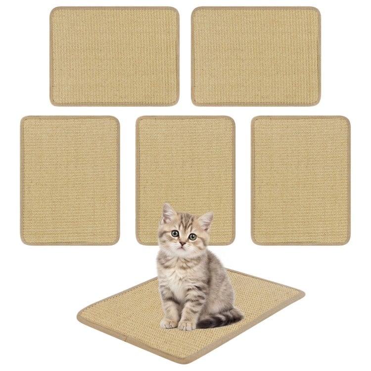 16 x 12 Inch 6-Piece Cat Scratcher Mat Set