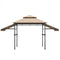 13.5 x 4 Feet Patio BBQ Grill Gazebo Canopy with Dual Side Awnings-Beige