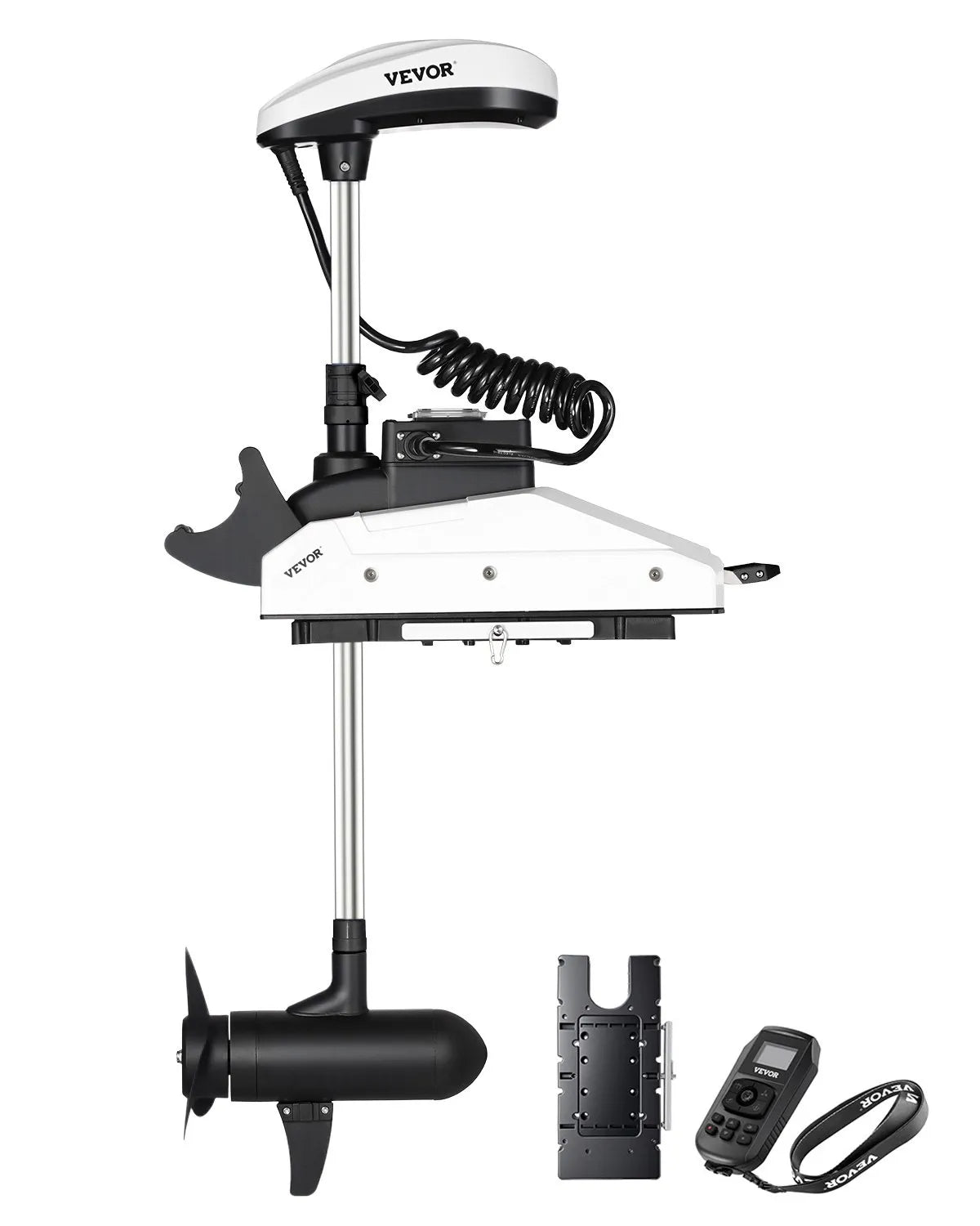 VEVOR 55lb 12V Thrust Electric Trolling Motor Saltwater Boat Engine 54" Shaft