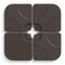 20 Inch Patio Offset Water Filled Plate Umbrella Base Sand-Coffee