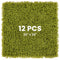 12 Pieces 20 x 20 inches Artificial Grass Wall Panels for Garden Yard Balcony-Light Green