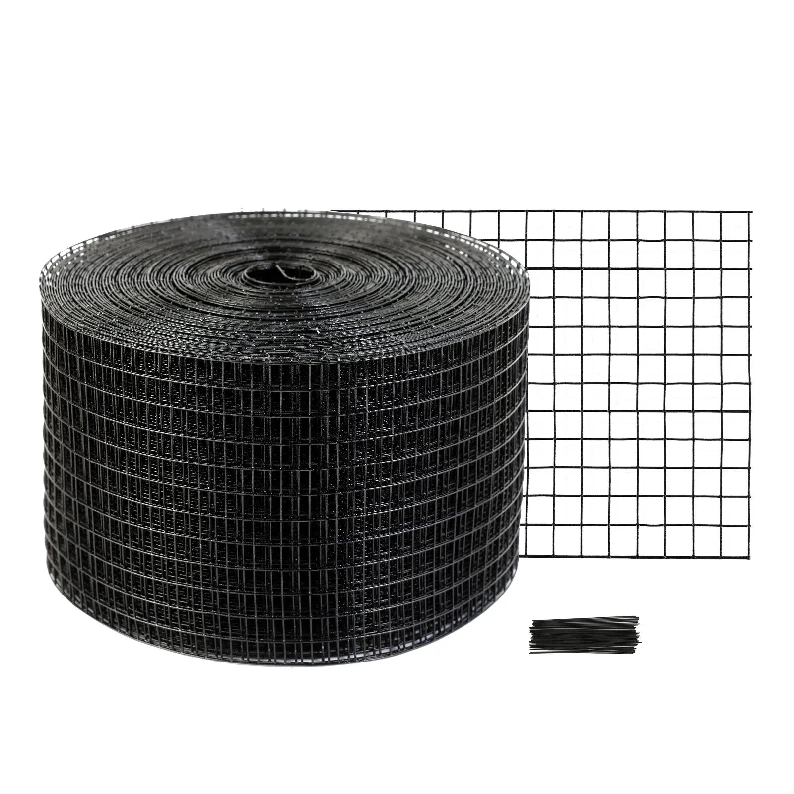 VEVOR 8 inch x 100ft Solar Panel Bird Guard, Critter Guard Roll Kit with Rust-proof PVC Coating, Solar Panel Guard with 50pcs Tire Wires, 1/2 inch Wire Roll Mesh