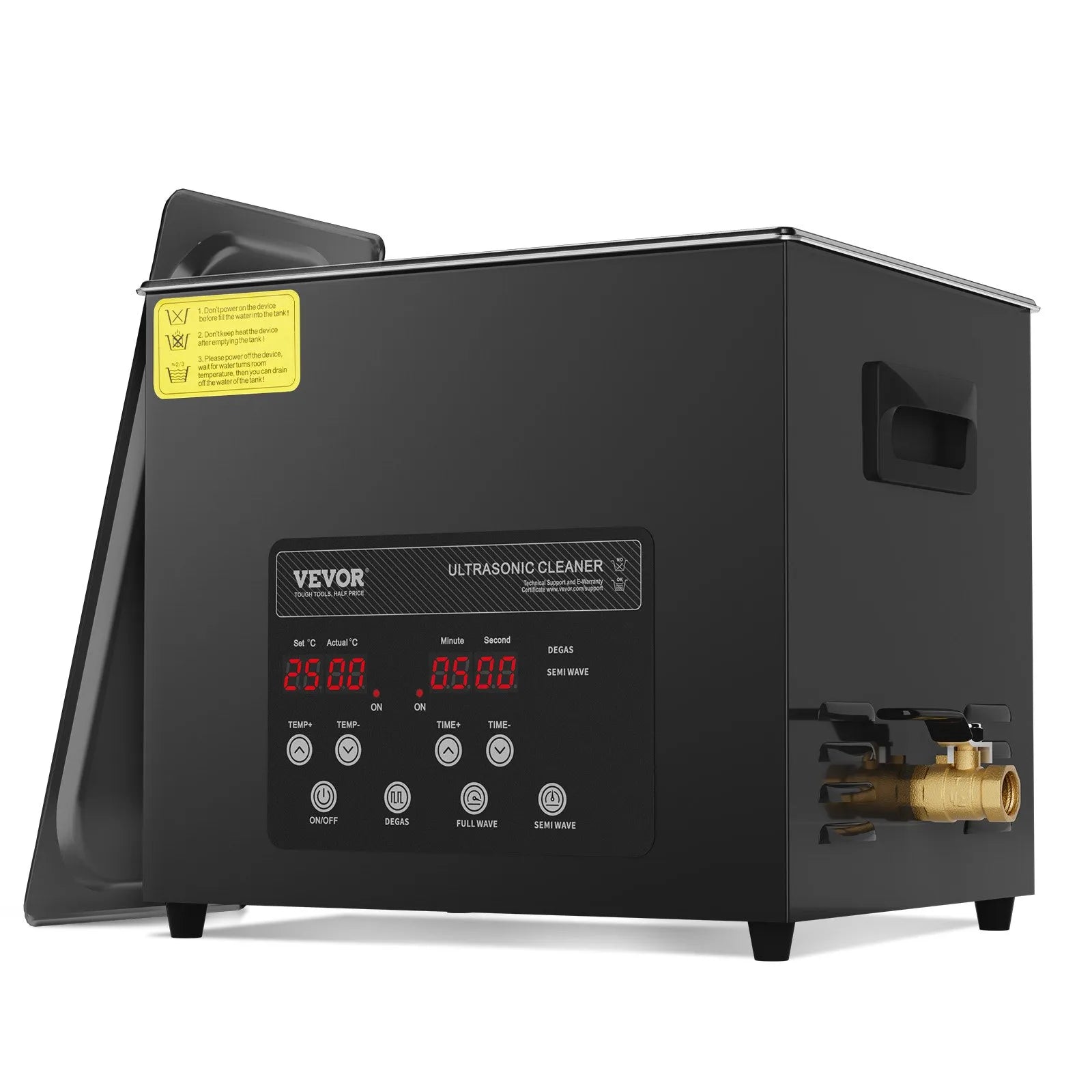 VEVOR 10L Ultrasonic Cleaner Cleaning Machine with Basket Heater and Timer 240W