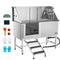 VEVOR 62 Inch Dog Grooming Bath Tub Stainless Steel w Stairs Water Filter Left