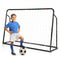 2-in-1 Kids Soccer Rebounder and Soccer Goal with Adjustable Height-Black