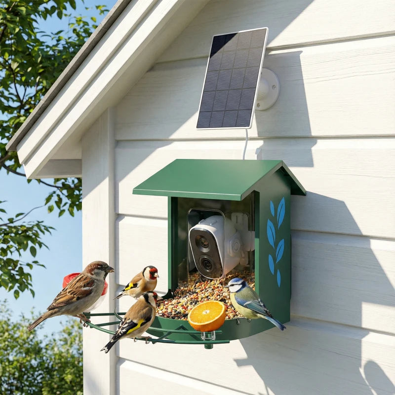 Smart Bird Feeder Camera Solar Powered with AI Identify 16000+ Birds, Auto Video Capture, Motion Detection
