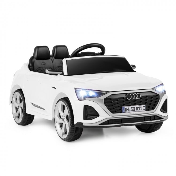 12V Kids Ride on Car Licensed Audi SQ8 with Remote Control and 3 Speeds-White