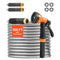VEVOR 100ft Metal Garden Hose Stainless Steel Water Hose Lightweight No Kink