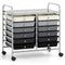 12 Drawers Rolling Storage Cart for Home and Office-Gradient Grey