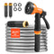 VEVOR 25ft Metal Garden Hose Stainless Steel Water Hose Lightweight No Kink