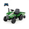 12V 2-in-1 Kids Ride On Tractor with Trailer and 3-Gear Shift-Grayish Green