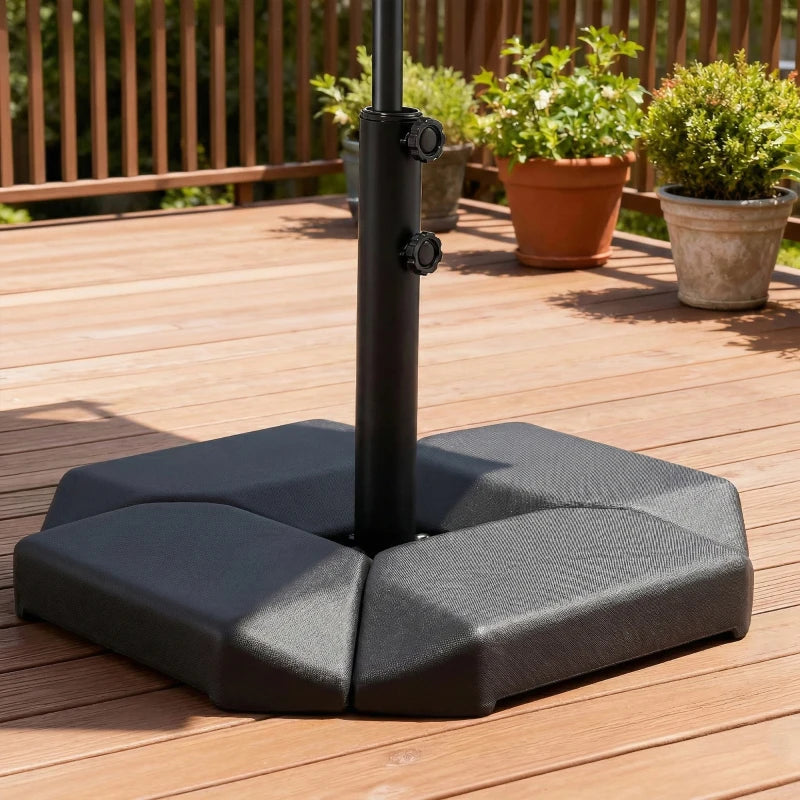 4PCs Cantilever Umbrella Base Weights for Offset Banana Parasol, HDPE Water or Sand Filled Patio Umbrella Weights