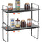 VEVOR 2 Tier Cabinet Organizer Shelf Counter Shelves Steel Storage Spice Rack