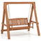 2-Seater Porch Swing with Stand Adjustable Chains