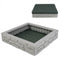 2-In-1 HDPE Kids Sandbox with Cover and Bottom Liner-Gray