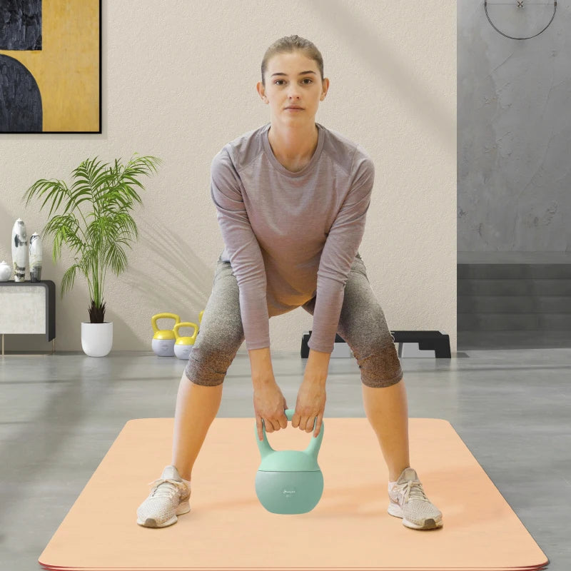 Soozier 18 lb Soft Kettlebell, Sand Filled Weight w/ Grip Handle, Kettlebell Weight for Full Body Workout and Strength Training