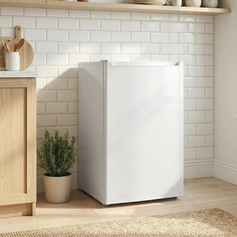 2.1 Cu. Ft. Mini Freezer, Compact Upright Freezer with Reversible Door, Removable Shelf, Adjustable Temperature, White