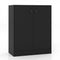 2-Door Modern Floor Storage Cabinet with 3-Tier Shelf-Black