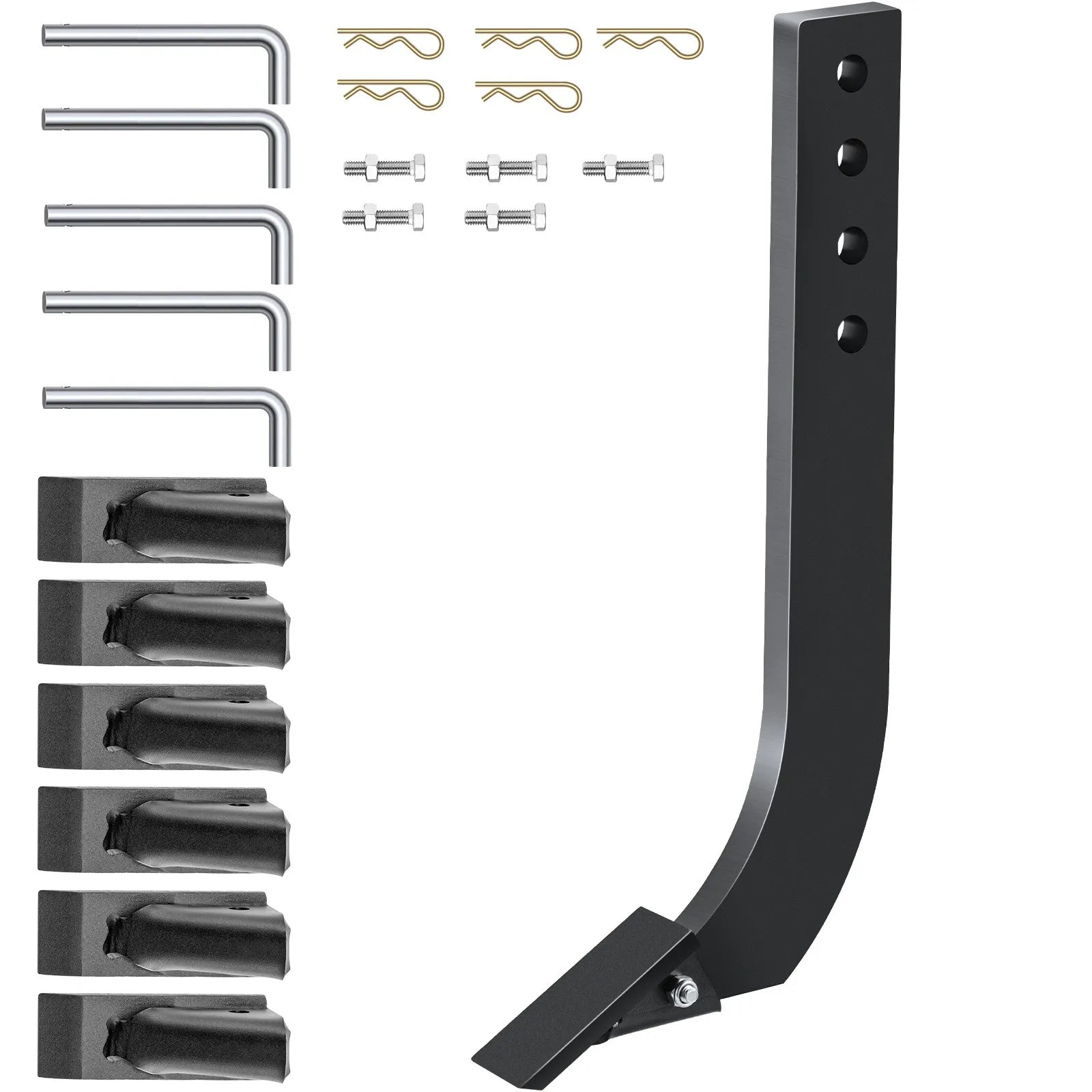 VEVOR 18'' Box Blade Shank Scarifier Shanks Teeth 4 Holes Box Scraper Shank 5pcs