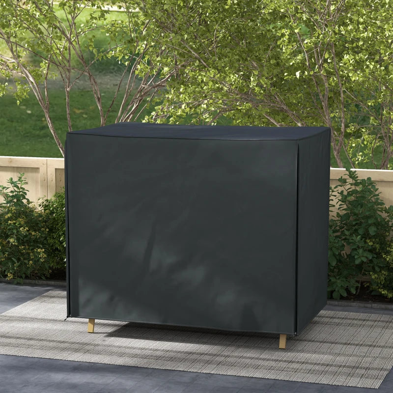 3 Seater Garden Swing Cover, Waterproof 420D Outdoor Swing Bench Cover with Zip, Windproof and Anti-UV, Black