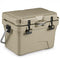 20 Quart Portable Hard Cooler with Built-in Ruler and Bottle-Khaki