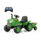 12V Kids Ride On Tractor with Trailer and Remote Control-Dark Green