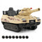 12V Electric Kids Ride On Tank with Rotatable Turret and 8 Missiles for Kids Aged 37-95 Months Old-Khaki