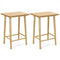 25.5 Inch Bar Stools Set of 2 with Footrest-Natural