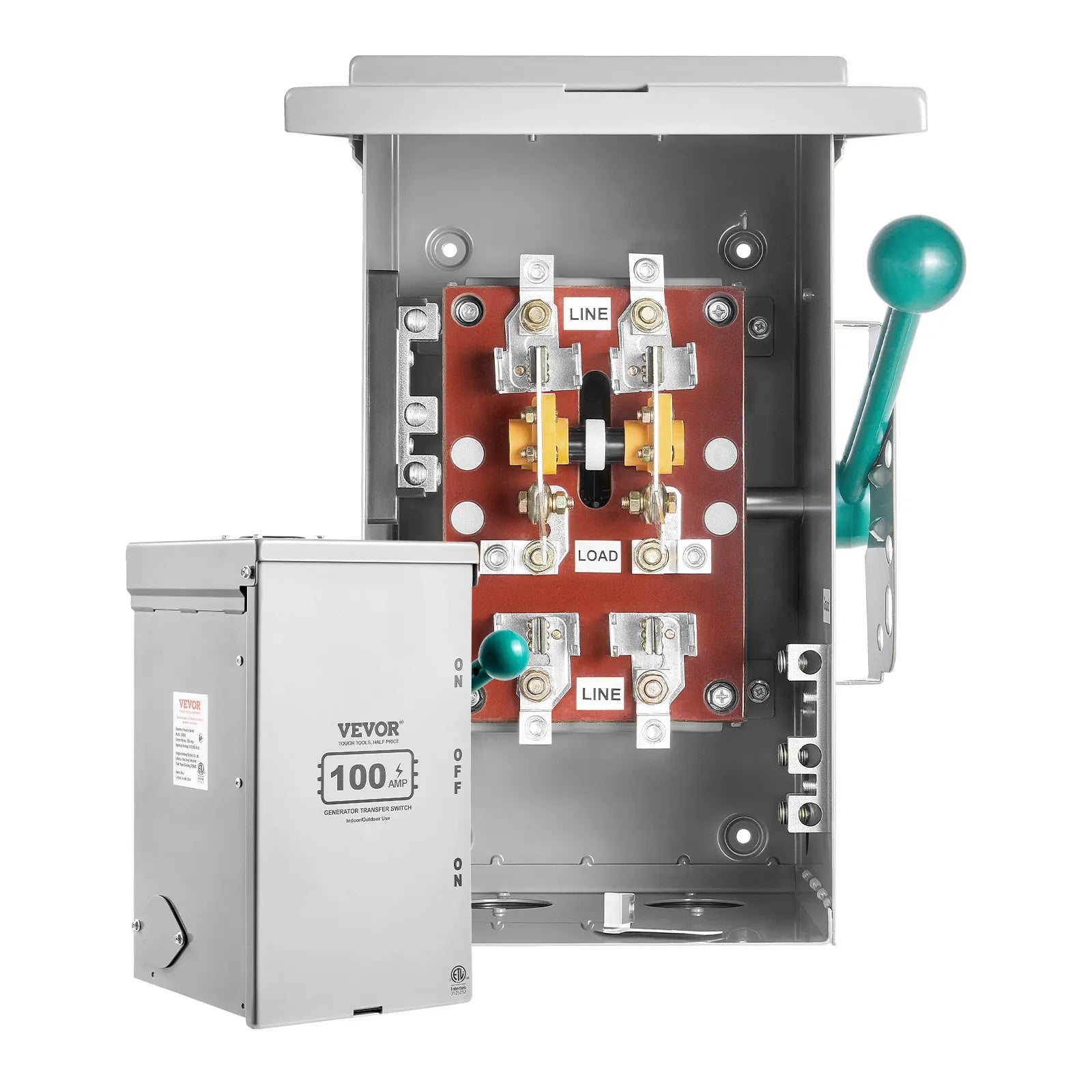 VEVOR 100A Generator Transfer Switch 24000W Manual Transfer Switch 120/240V
