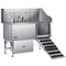 VEVOR 61 Inch Dog Grooming Bath Tub Stainless Steel w Ramp Water Filter