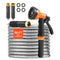 VEVOR 50ft Metal Garden Hose Stainless Steel Water Hose Lightweight No Kink