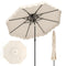 10 Feet Patio Umbrella with Push Button Tilt and Crank-Beige