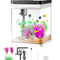 VEVOR 2 Gallon Fish Tank Aquarium LED Square Clear Glass 7 Color Self Cleaning