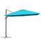 10 x 10 Feet Patio Offset Cantilever Umbrella with Aluminum 360-degree Rotation Tilt-Turquoise