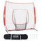VEVOR 7x7 ft Baseball Softball Practice Net, Portable Baseball Training Net for Hitting Batting Catching Pitching, Backstop Baseball Equipment Training Aids with Carry Bag and Strike Zone
