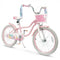 20 Inch Kids Bike Adjustable with Basket and Streamers Pink - Princess of the Sea Theme